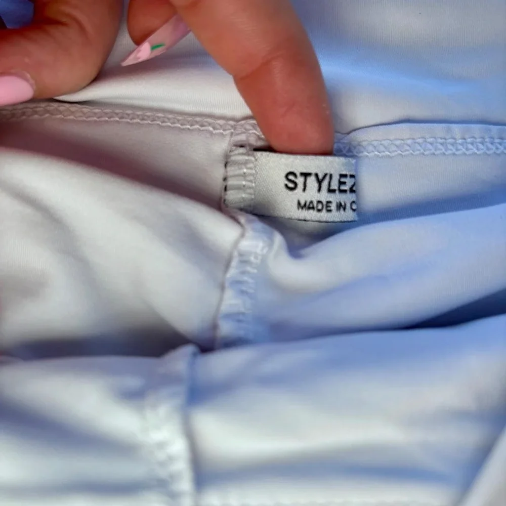 Stylezone‎ White Athletic Tennis Skort with Built-in Shorts Small